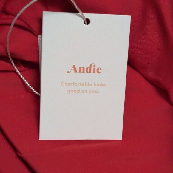 NWT Andie Red White Trim Adjustable Strap The Bells Top Bikini Swimsuit XXXL - Picture 8 of 9